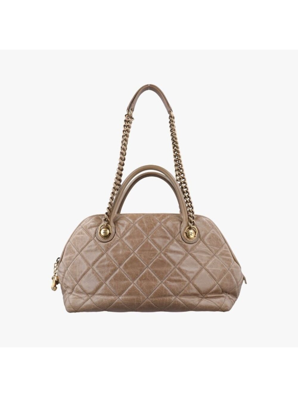 Chanel Quilted Camel Lambskin